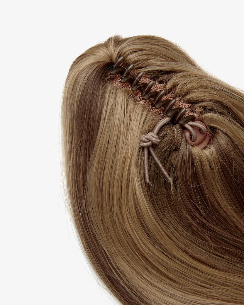Premium Synthetic Ponytail Clip-In Ombre "Hazelnut Latte"