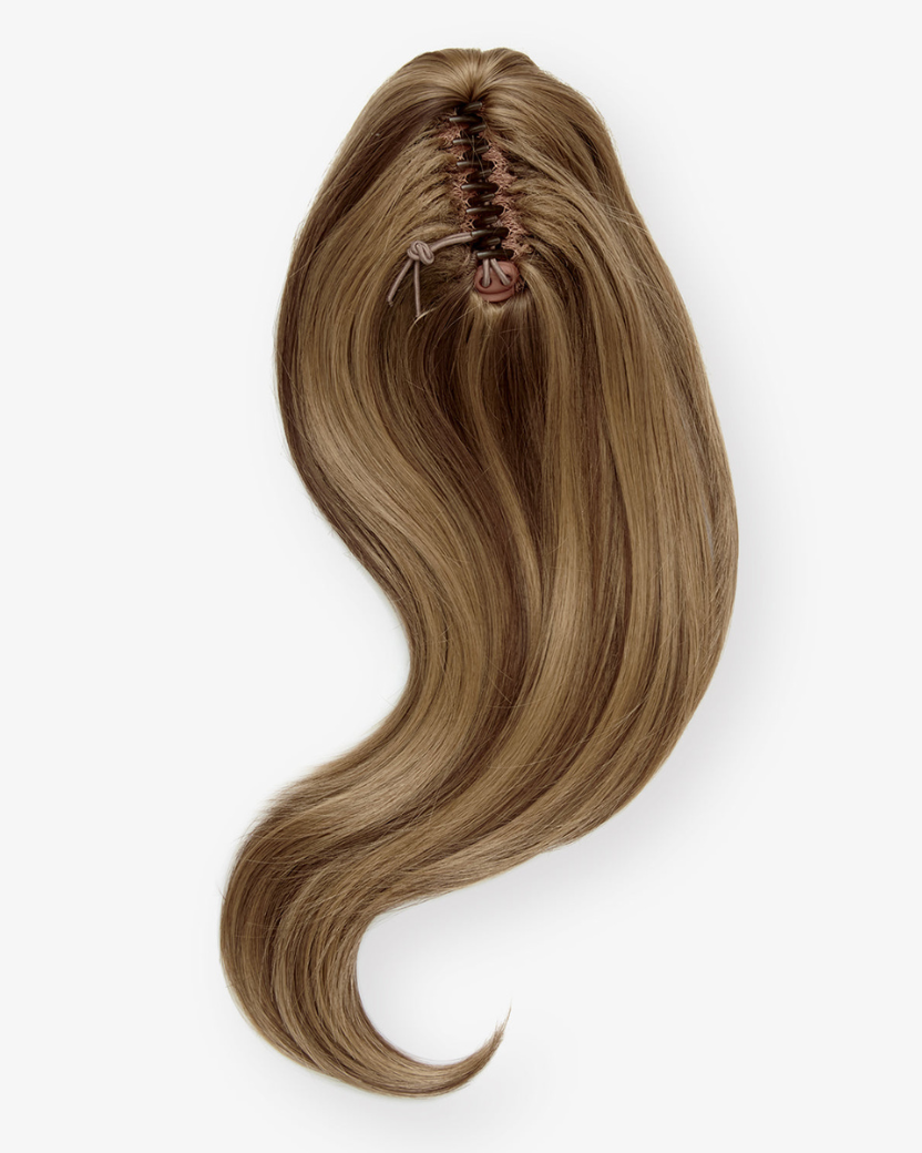 Premium Synthetic Ponytail Clip-In Ombre "Hazelnut Latte"