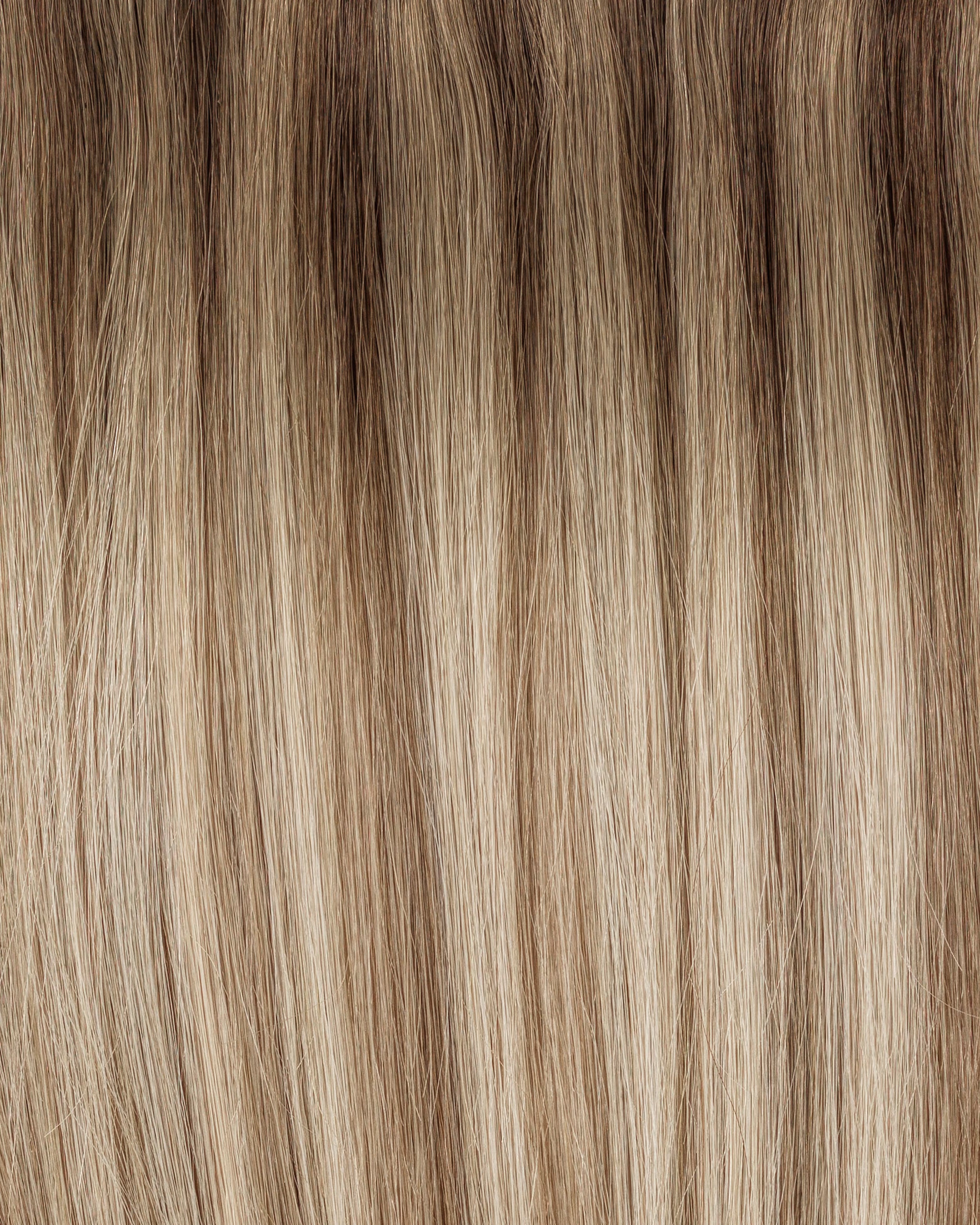 Natural Ponytail Clip-In Ombre "Espresso Con Panna"