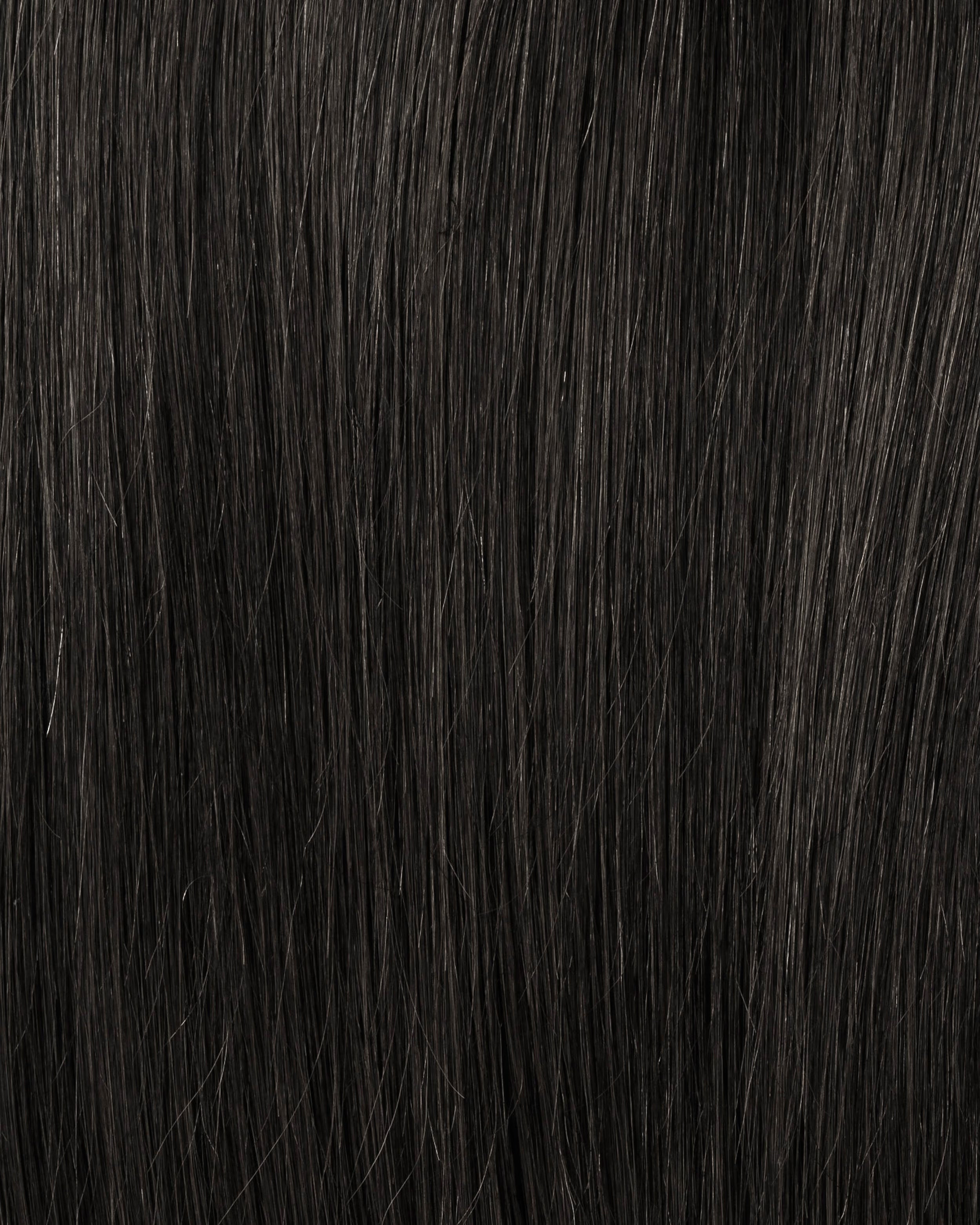 Natural Ponytail Clip-In Czarny "Iced Americano"