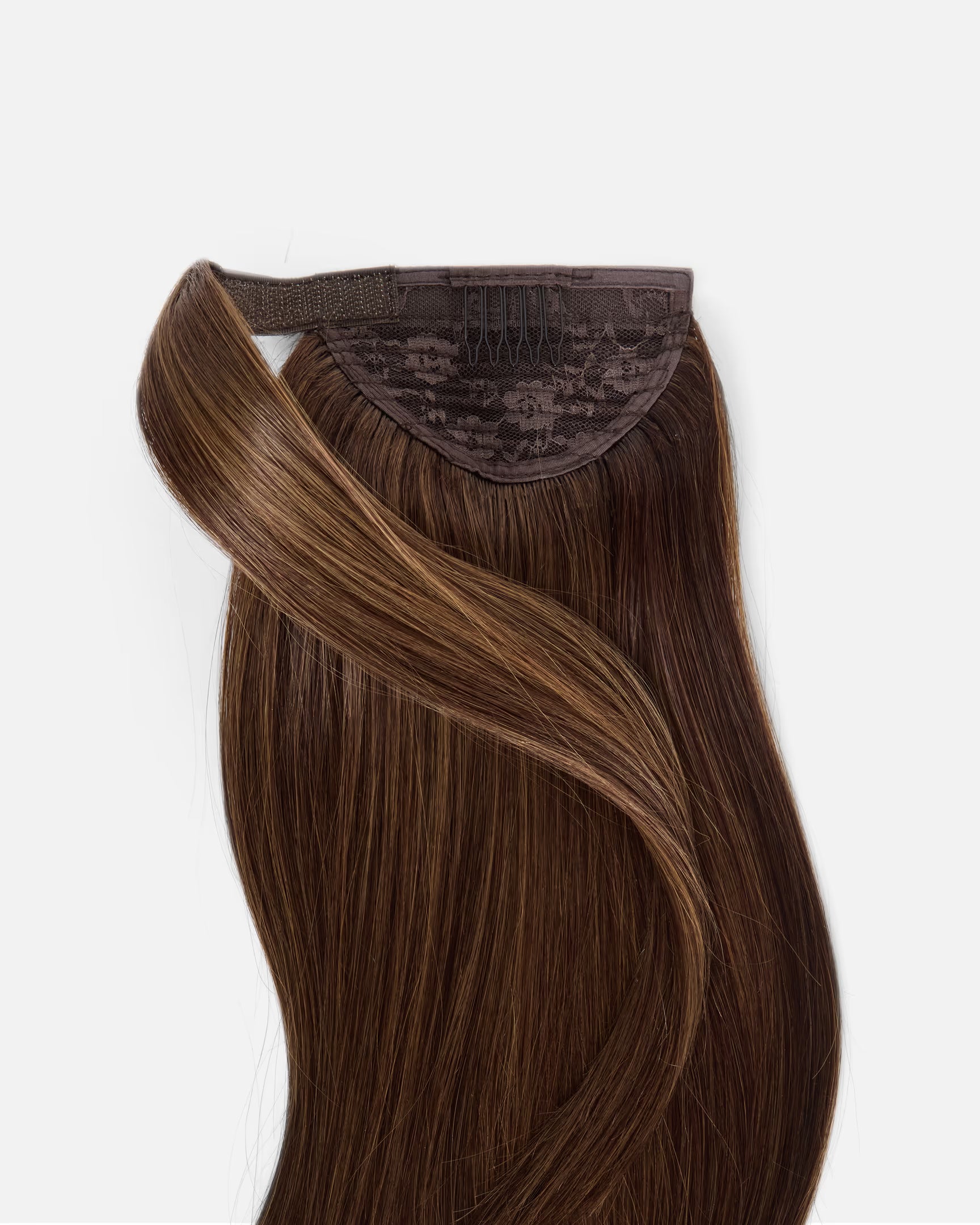 Natural Ponytail Clip-In Brązowy "Cocoa Glaze"