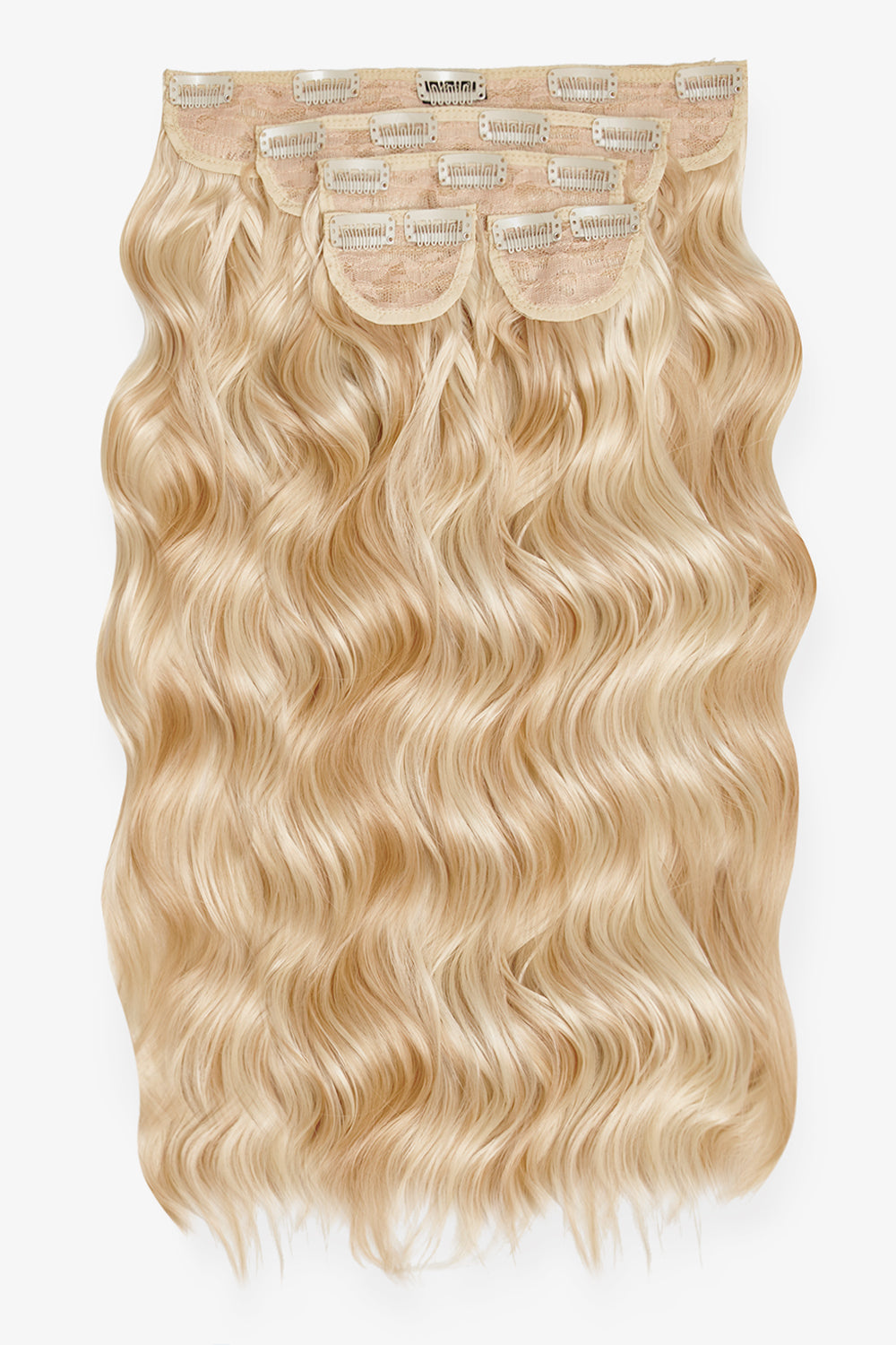 Premium Synthetic Włosy Clip-In Blond "Honey Blonde"