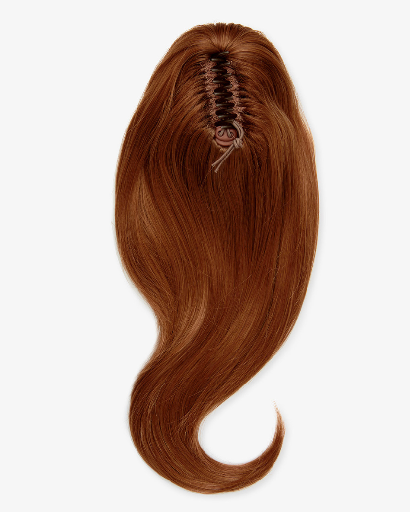 Premium Synthetic Ponytail Clip-In Brązowy "Caramel Brulee"