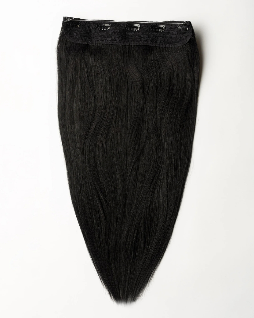 Premium Synthetic Włosy Na Żyłce Halo Czarne “Iced Americano”