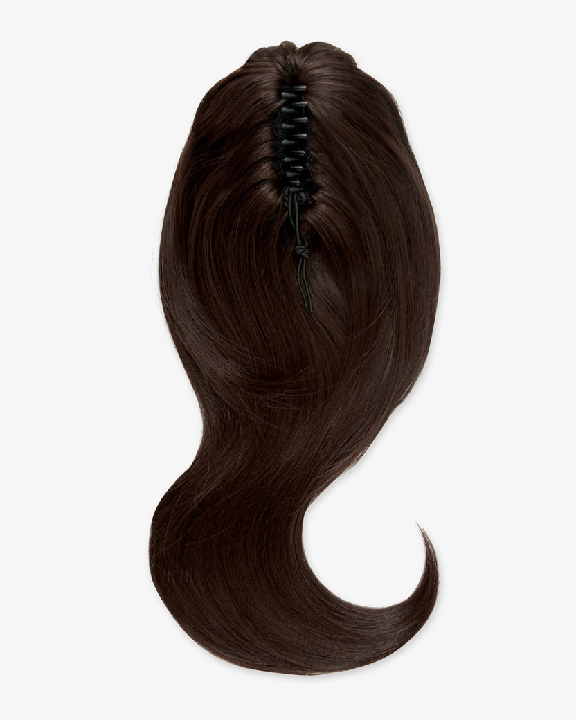 Premium Synthetic Ponytail Clip-In Brązowy "Cocoa"