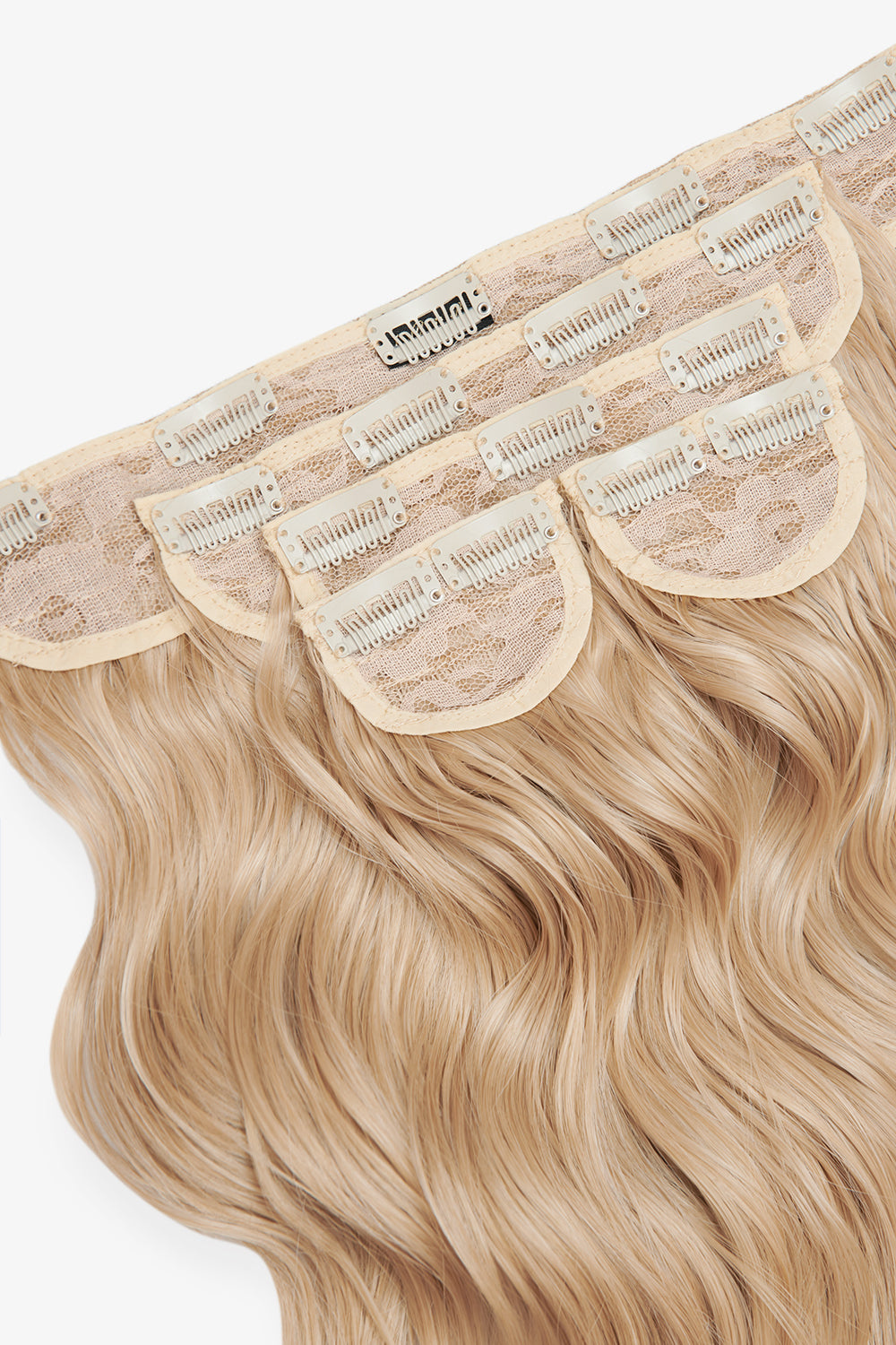 Premium Synthetic Włosy Clip-In Blond "Oat Milk"