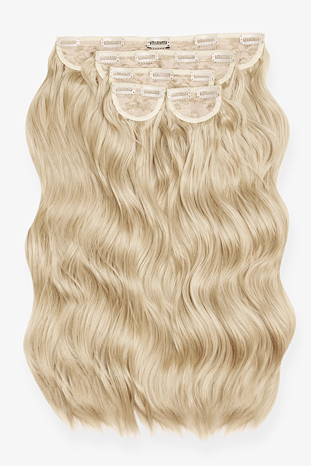 Premium Synthetic Włosy Clip-In Blond "Vanilla Latte"