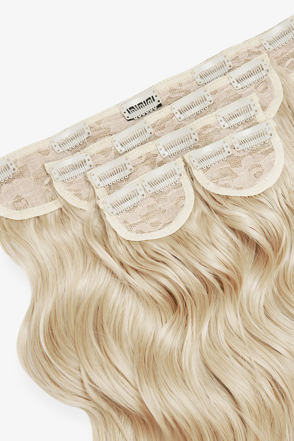 Premium Synthetic Włosy Clip-In Blond "Vanilla Latte"