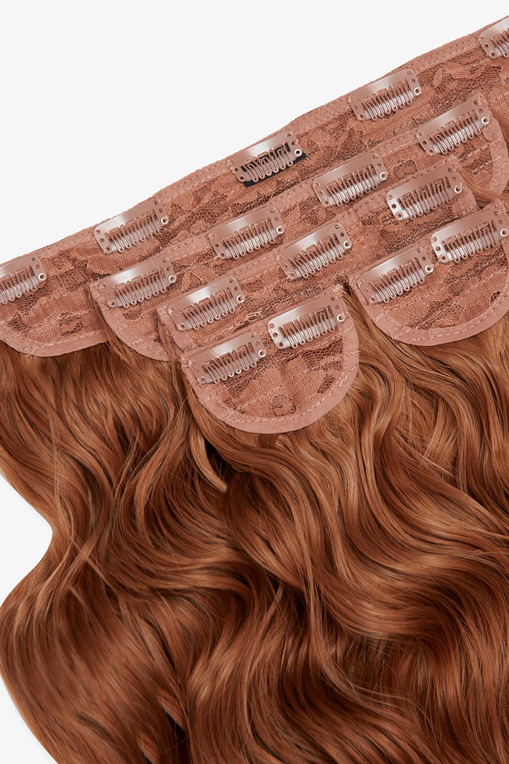 Premium Synthetic Włosy Clip-In Brązowe "Maple"