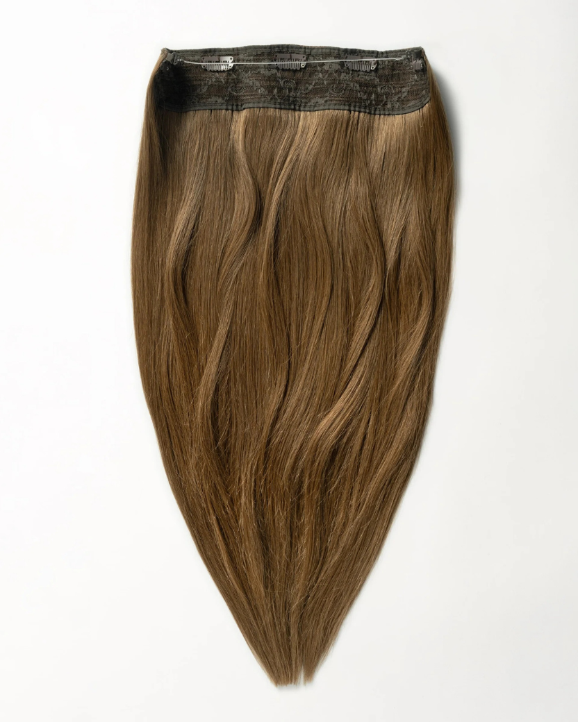 Syntetyczne Włosy Na Żyłce Halo Brązowe “Espresso Con Panna"