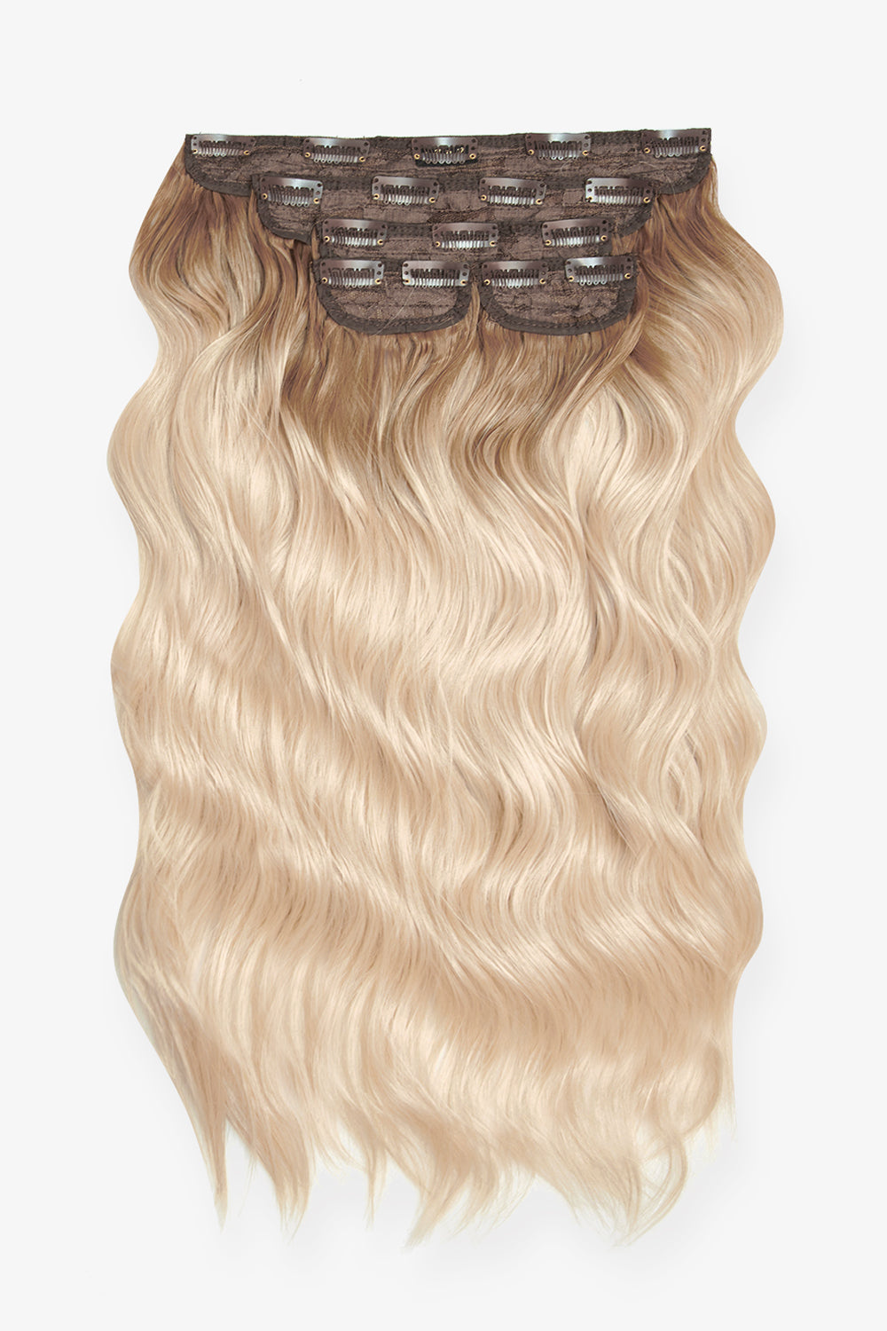 Premium Synthetic Włosy Clip-In Blond "Vanilla Caramel Latte"