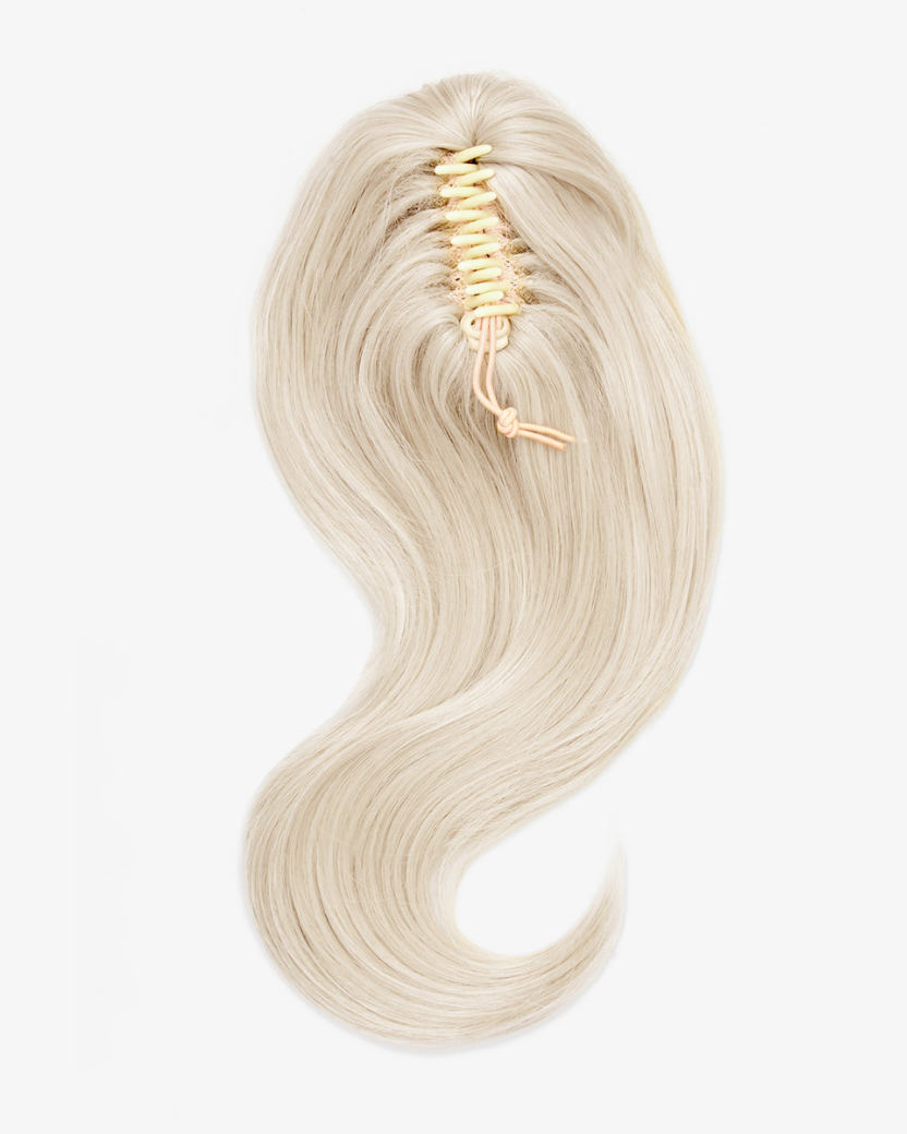 Premium Synthetic Ponytail Clip-In Blond "Coconut Cream"