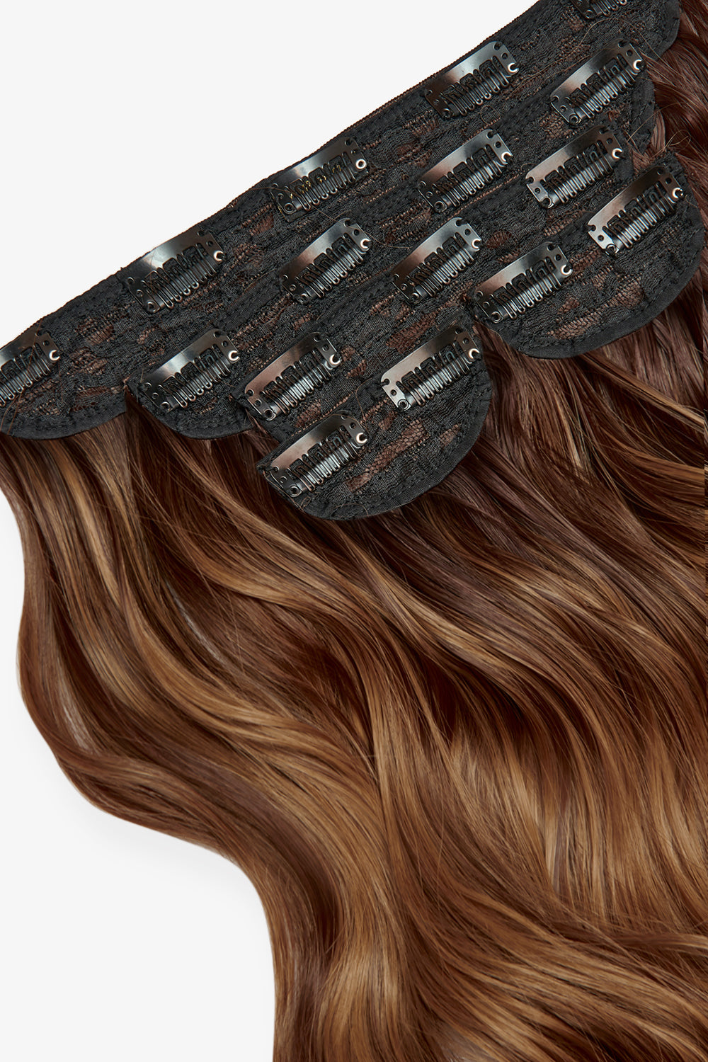 Premium Synthetic Włosy Clip-In Ombre "Caramel Latte"
