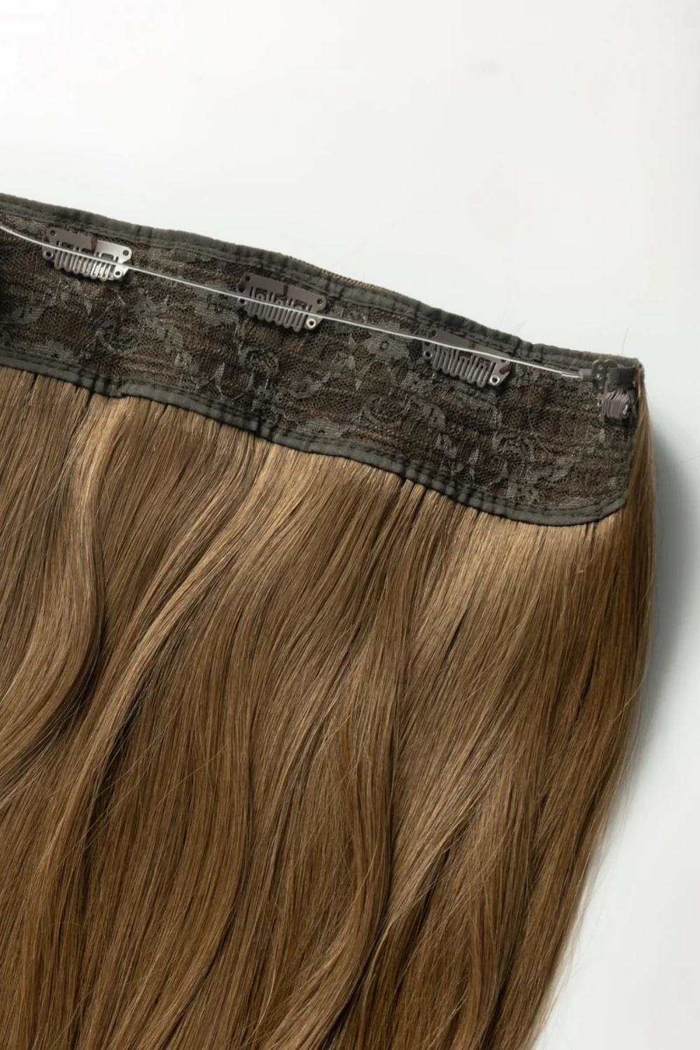 Syntetyczne Włosy Na Żyłce Halo Brązowe “Espresso Con Panna"