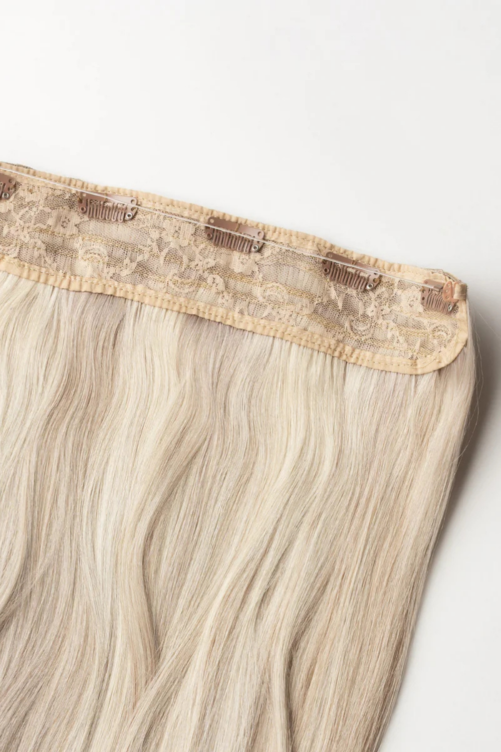 Syntetyczne Włosy Na Żyłce Halo Blond “Oat Milk"