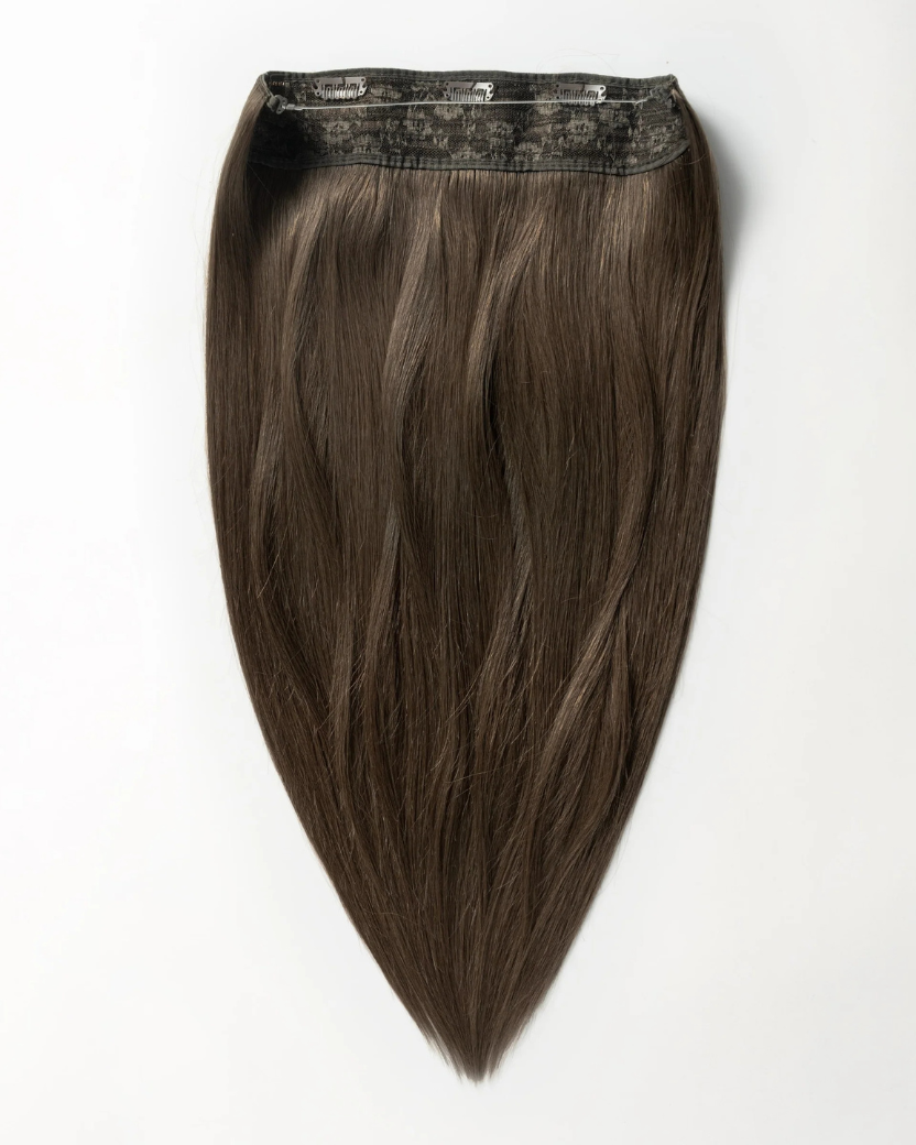 Syntetyczne Włosy Na Żyłce Halo Brązowe “Iced Espresso”