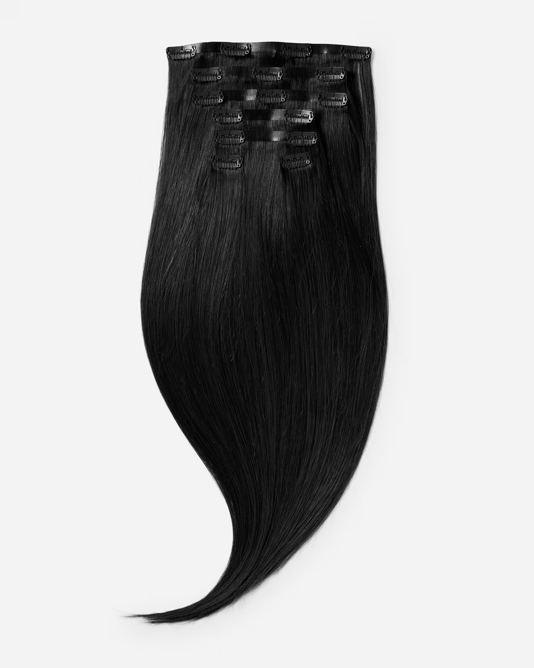 Naturalne Włosy Clip-In Czarne "Cold Brew"