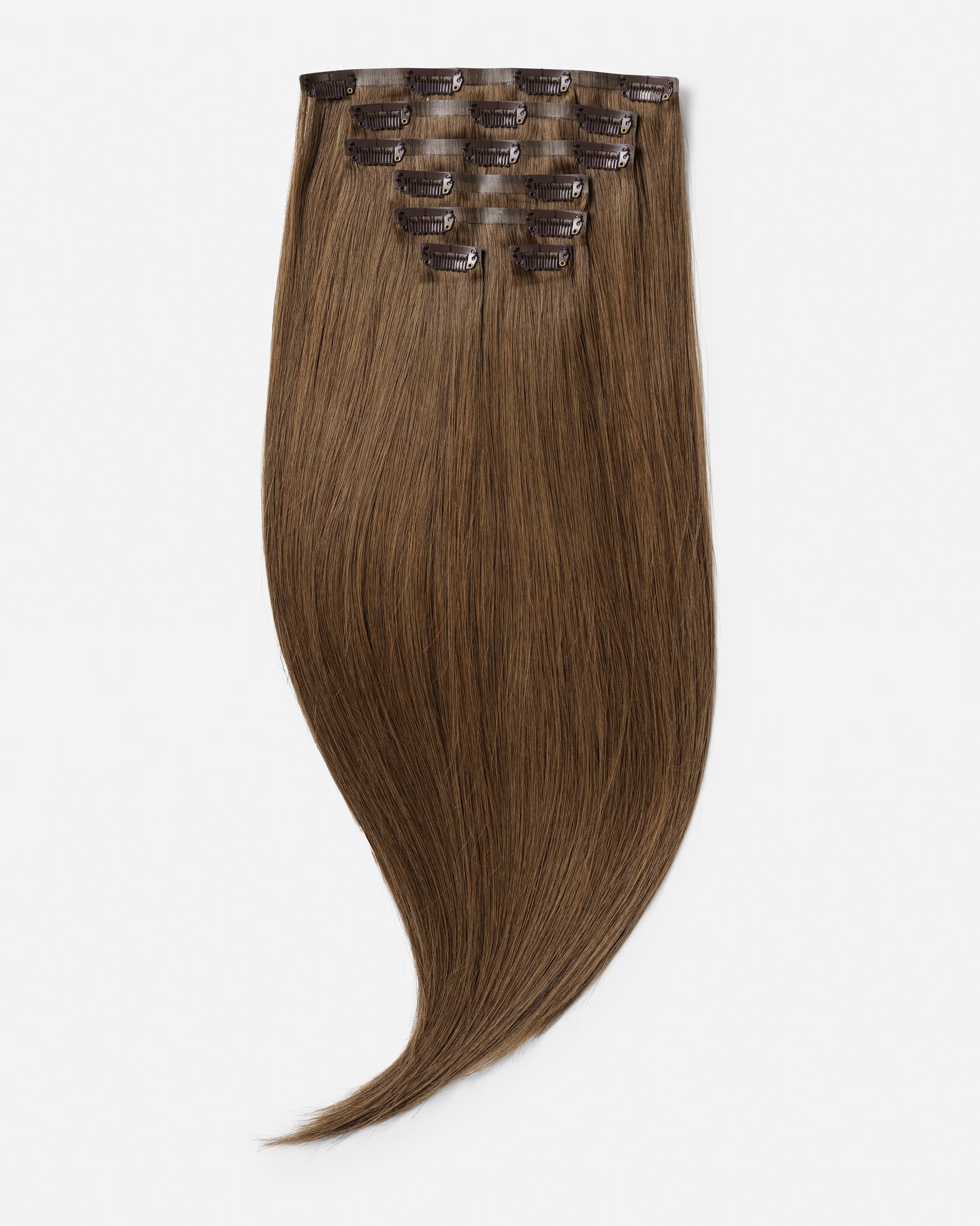 Naturalne Włosy Clip-In Brązowe "Iced Misto"