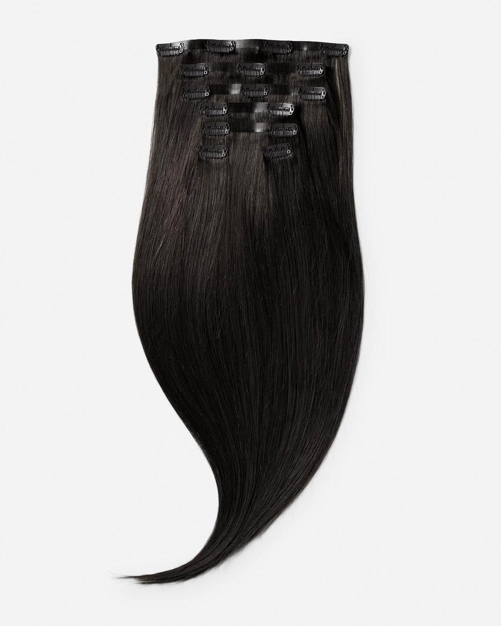 Naturalne Włosy Clip-In Czarne "Iced Americano"