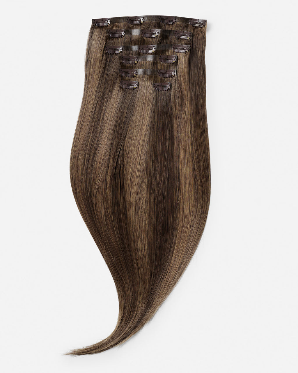 Naturalne Włosy Clip-In Brązowe "Cocoa Glaze"