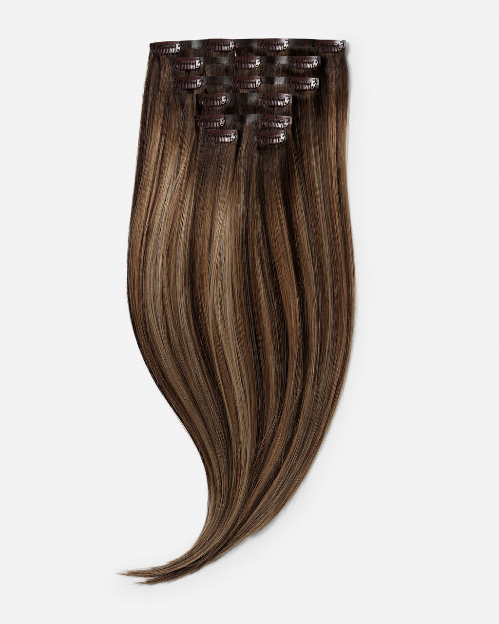Naturalne Włosy Clip-In Brązowe "Brown Sugar Latte"